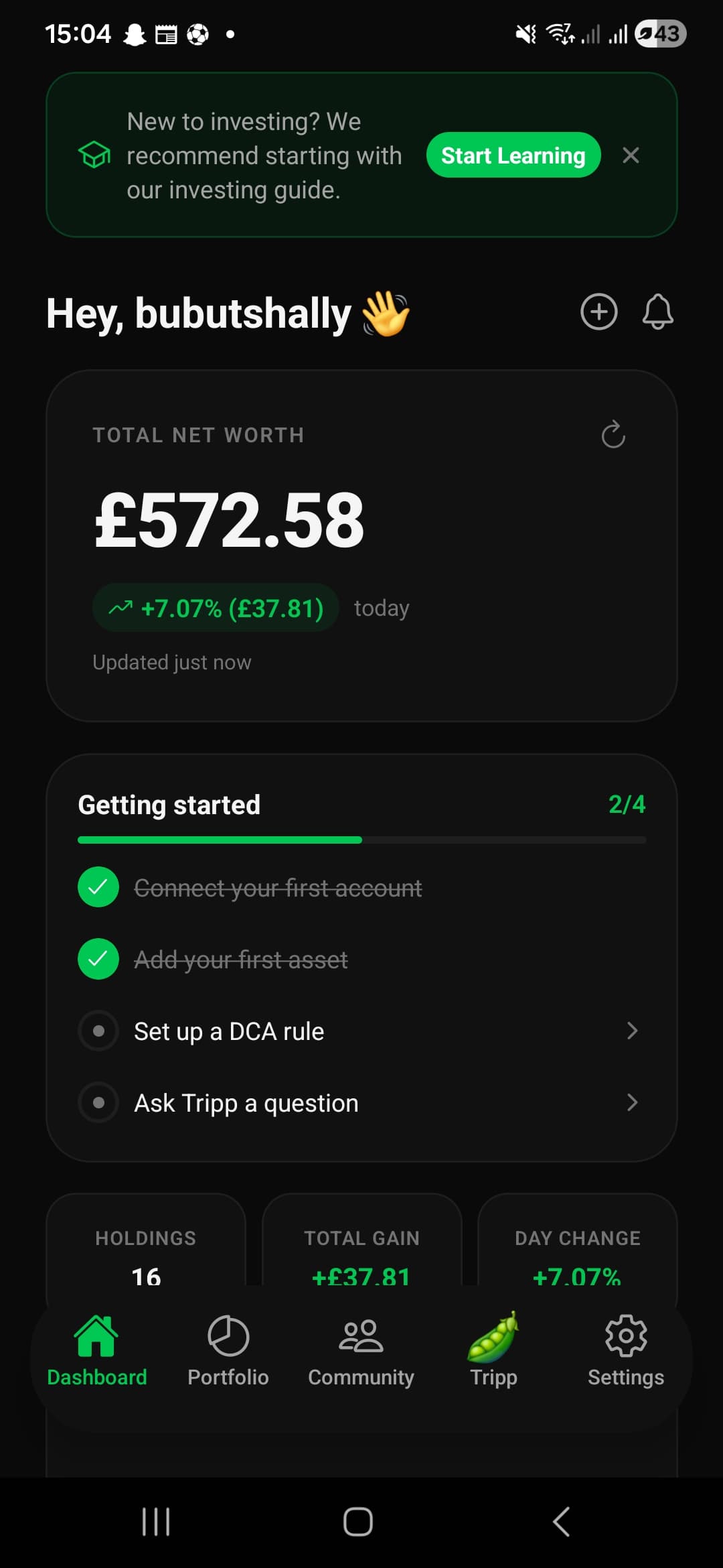 Treapy app screenshot